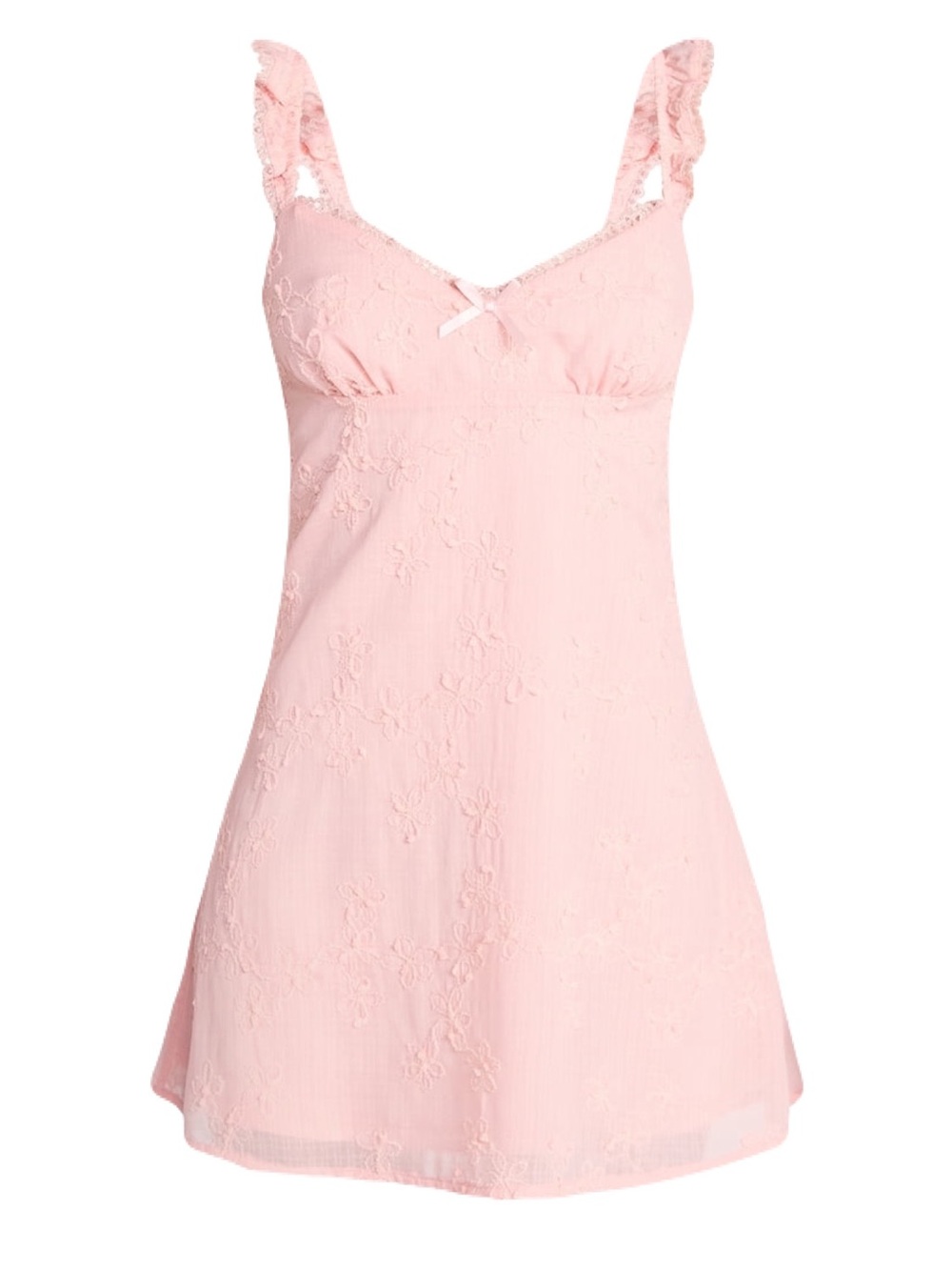 No Boundaries Pink Lace-Trim Chemise